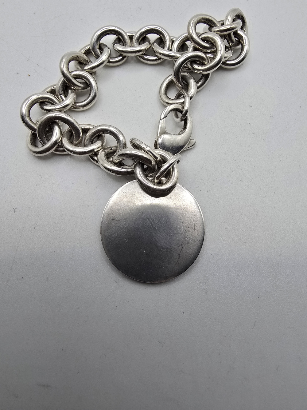 Tiffany & Co. Return To Tiffany Sterling Round Tag Chain Bracelet - Picture 3 of 5